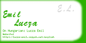 emil lucza business card